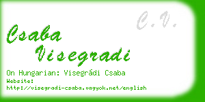csaba visegradi business card